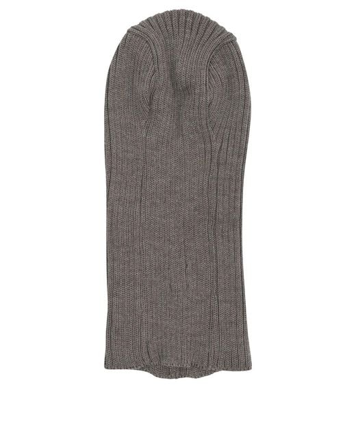 Needles Gray Merino Wool Balaclava for men