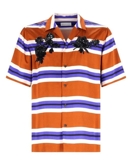 Dries Van Noten Blue Shirt Carltone