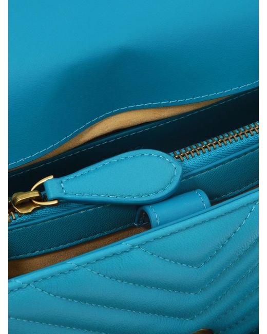 Mini Lady Love Puff Handbag Pinko de color Blue