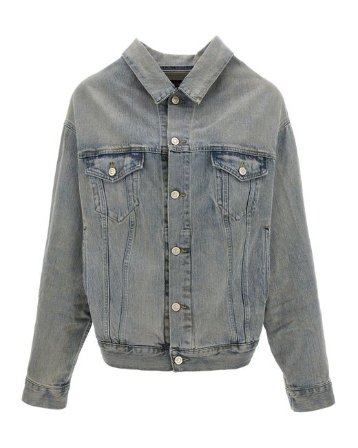 Black off the shoulder jean jacket hot sale