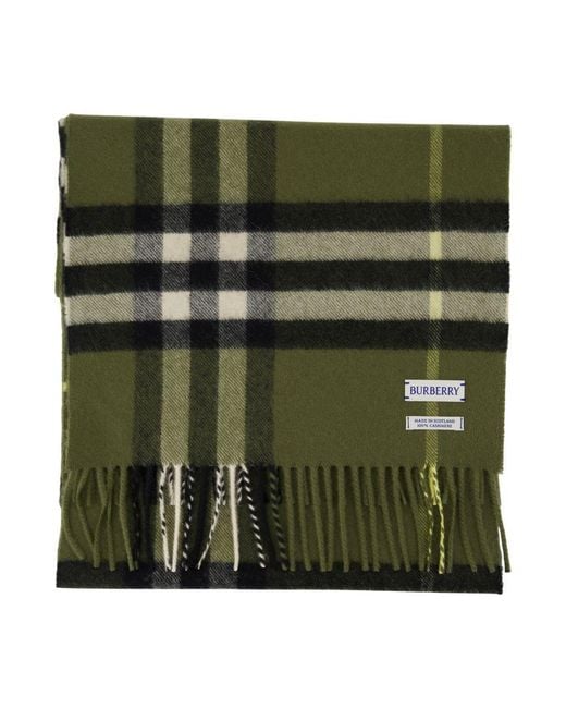 Burberry Green Riese Scheck Wolle Khaki