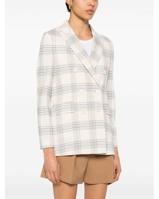 Circolo 1901 White Cotton Double Breasted Jacket