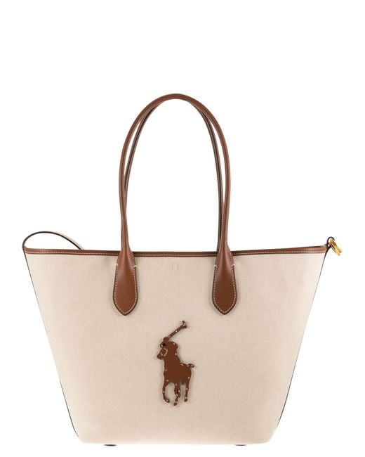 Polo Ralph Lauren White Medium Bellport Tote Bag