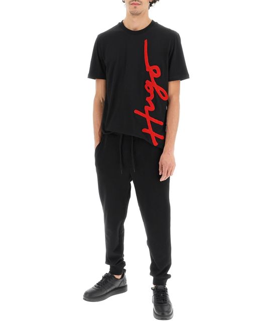 Pantalon de jogging à logo HUGO pour homme en coloris Black