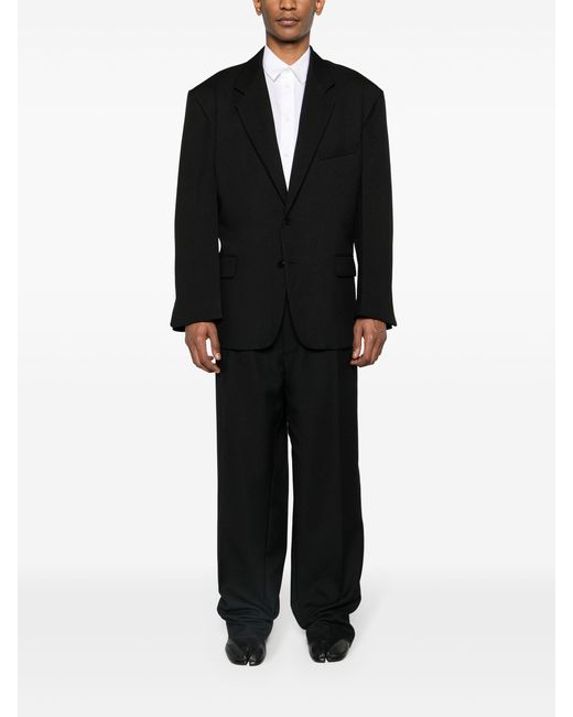 Random Identities Black Worker Low Crotch Trousers