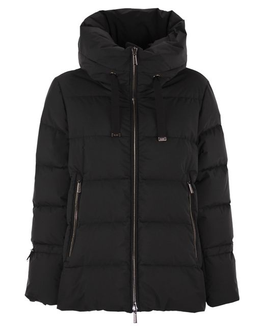 Moorer Black Gadia Stp Hooded Down Jacket