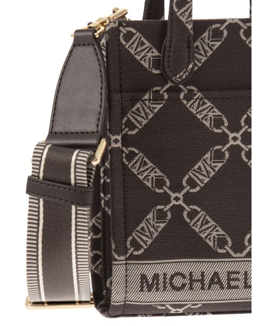Michael Kors Empire Jacquard Logo Shopper Bag Xs in het Black