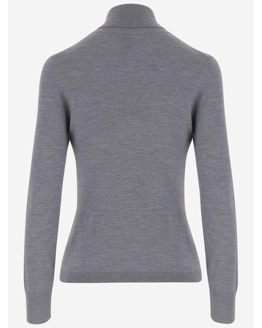 Allude Gray Wool Sweater