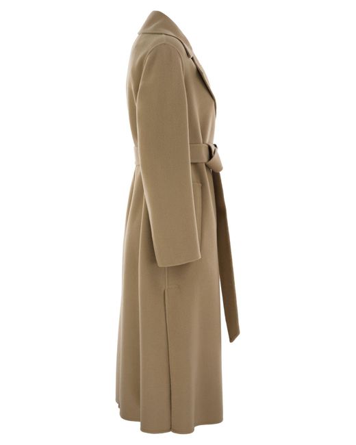 Weekend by Maxmara Natural Manu Long Wool Robe Coat