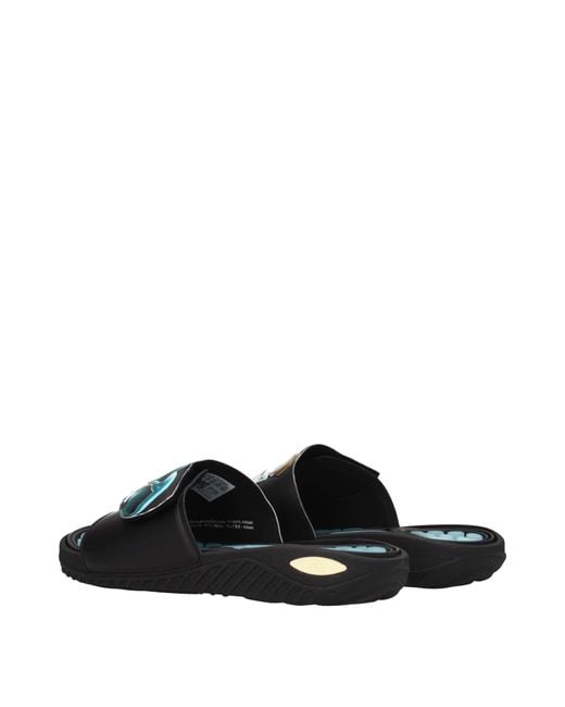 Adidas Black Ciabatte E Zoccoli Yugioh Uomo Gomma Nero/Celeste for men