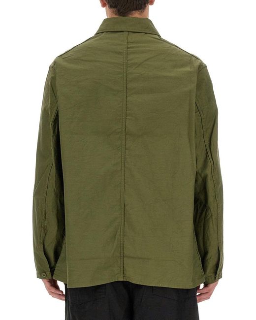 Needles Green Oversized Cotton Shirt for men