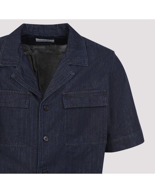 Dries Van Noten Blue Cameron Cotton Shirt for men
