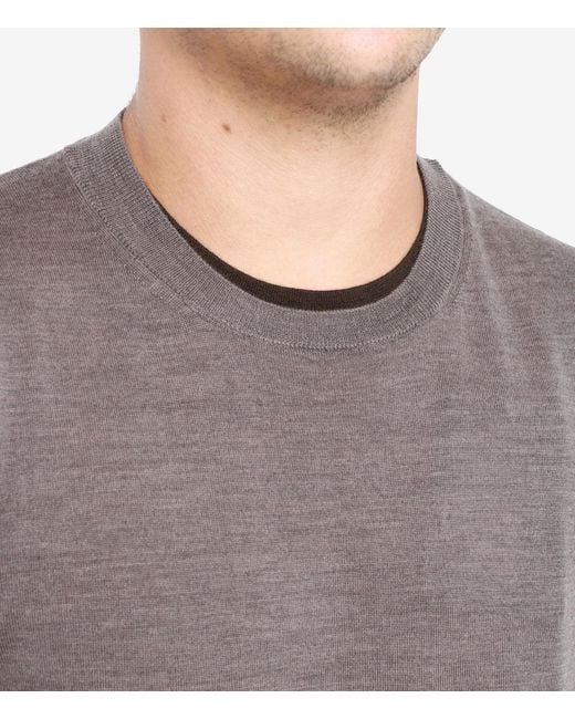 Paolo Pecora Gray Sweaters for men
