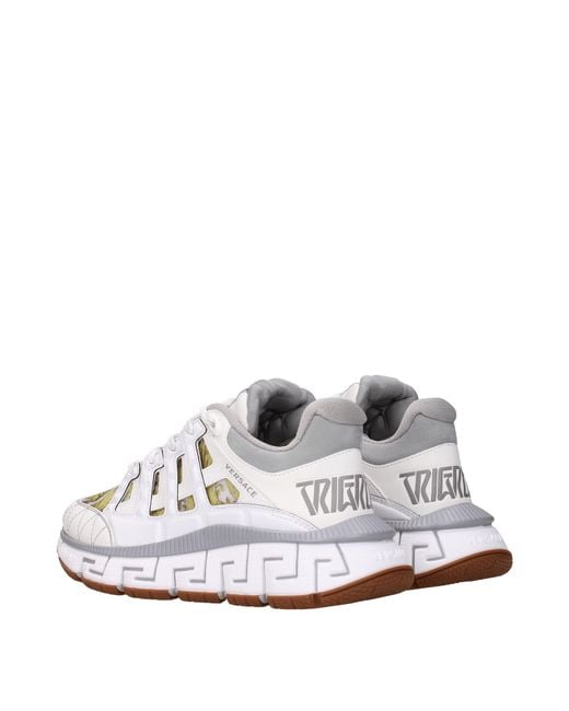 Versace White Canvas & Leather Sneaker