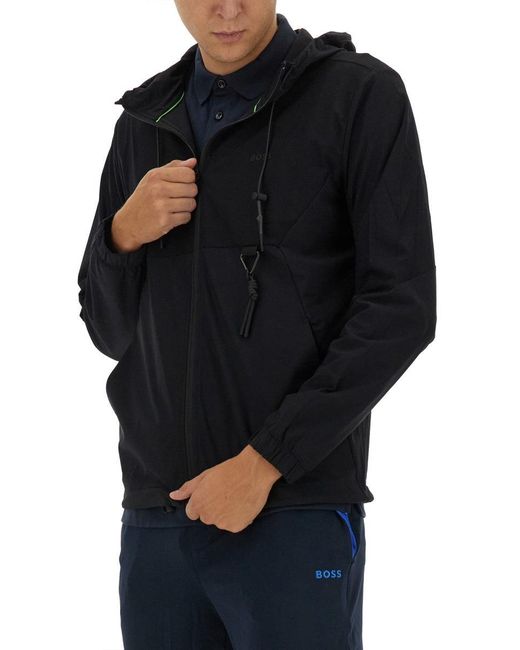 Boss Blue Technical Fabric Sweatshirt for men