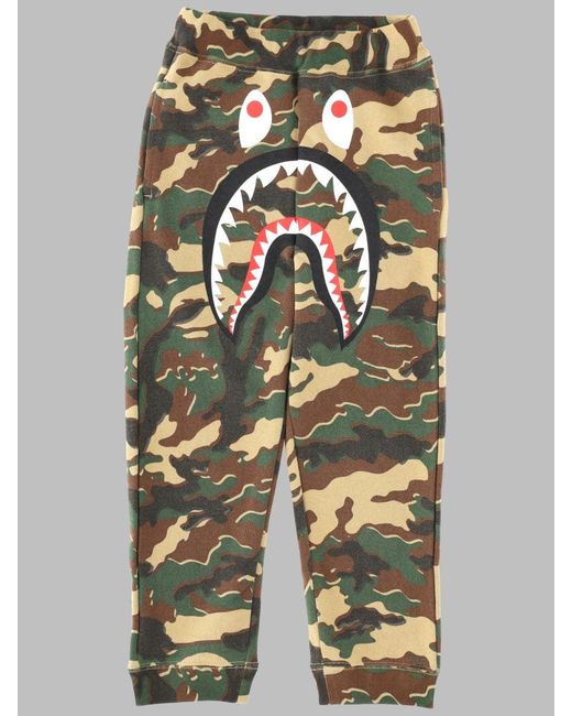 A Bathing Ape Gray Mini Camo Shark Sweatshirt