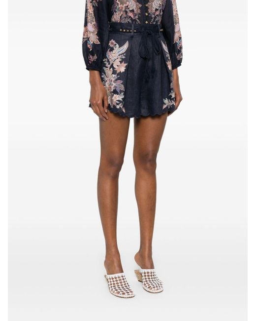 Zimmermann Rhiannon Shorts in het Blue