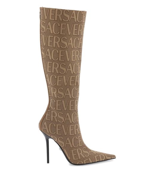 ' Allover' Stiefel Versace de color Brown