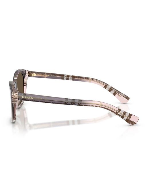 Burberry Zonnebril Be4486 422073 Geruit Gradiënt Roze/bruin Dames in het Brown