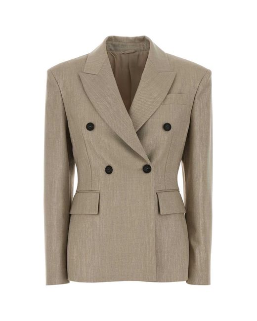 Brunello Cucinelli Natural Cappuccino Twill Blazer