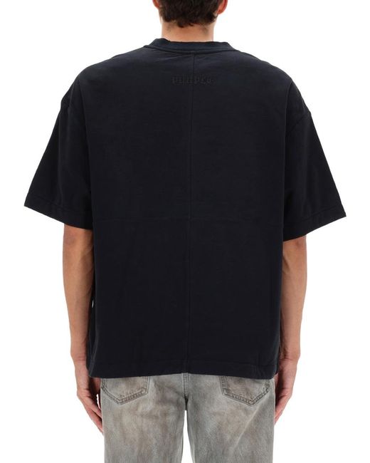 Purple Brand Black Tshirt Dust for men