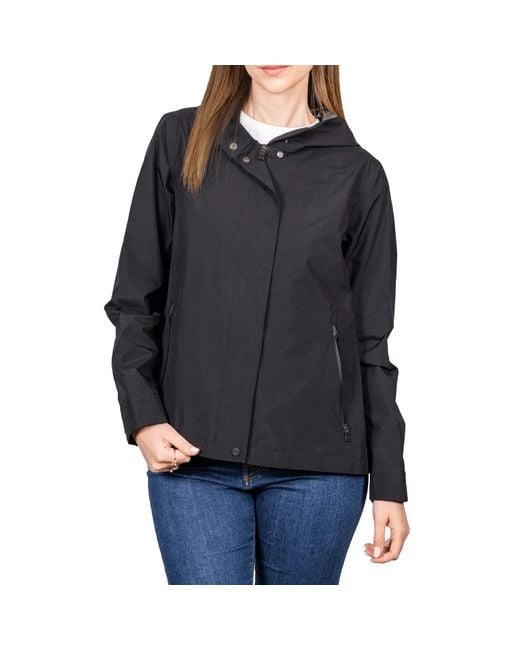 Herno Black Hooded Cape Jacket