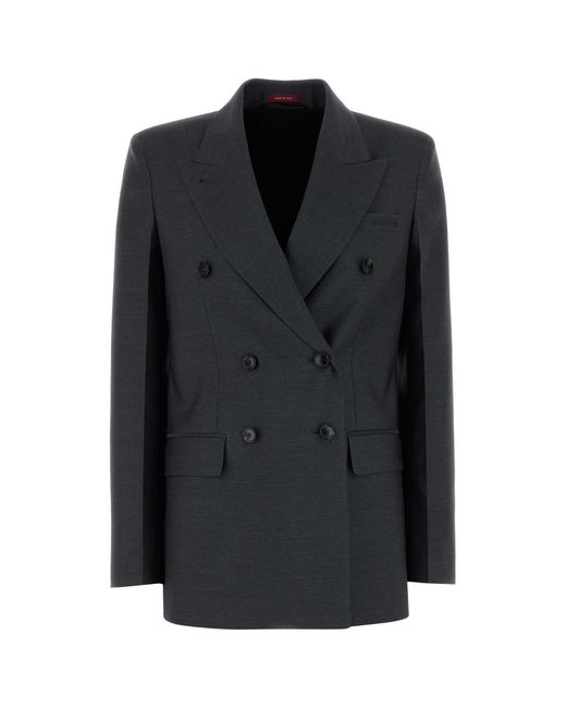 Gucci Black Graphite Wool Blazer