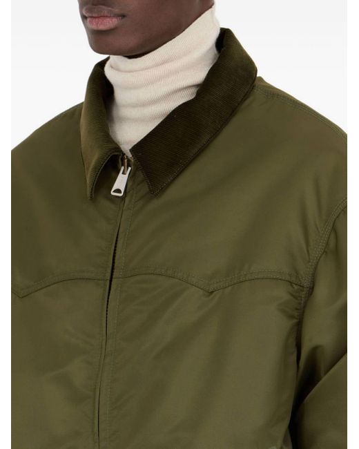Maison Margiela Green Nylon Bomber Jacket