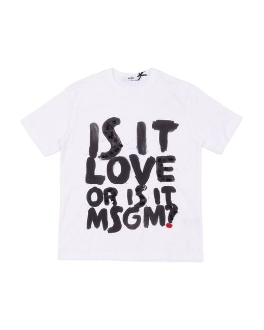 MSGM White I'Ve Got To Go