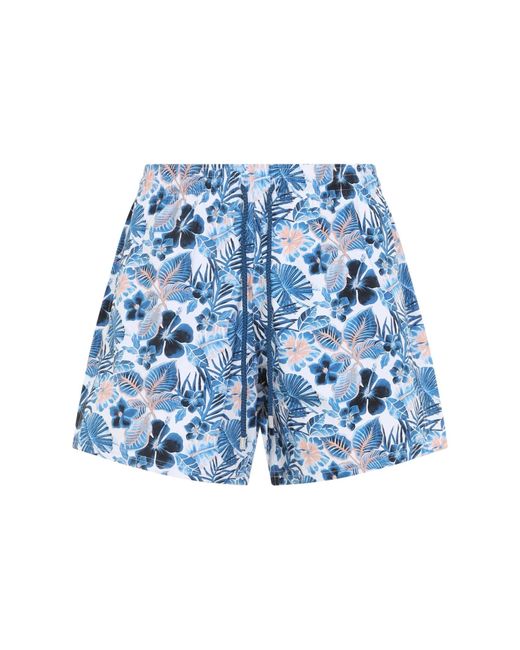 Vilebrequin Blue Moorise Island Flowers Swim Shorts