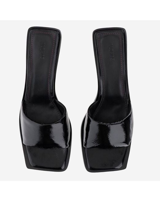 Alohas Black Kia Leather Sandals