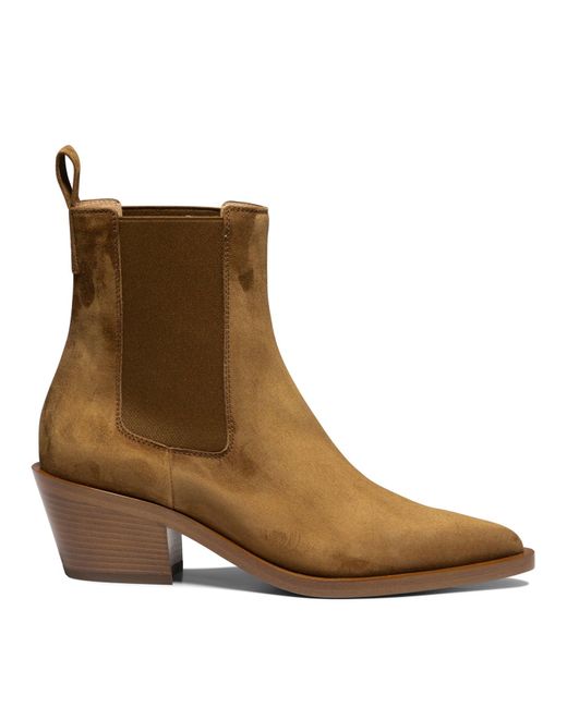 Gianvito Rossi Brown "Wylie" Ankle Boots