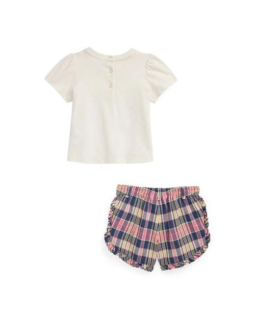 Polo Ralph Lauren White T Shirt With Shorts Set