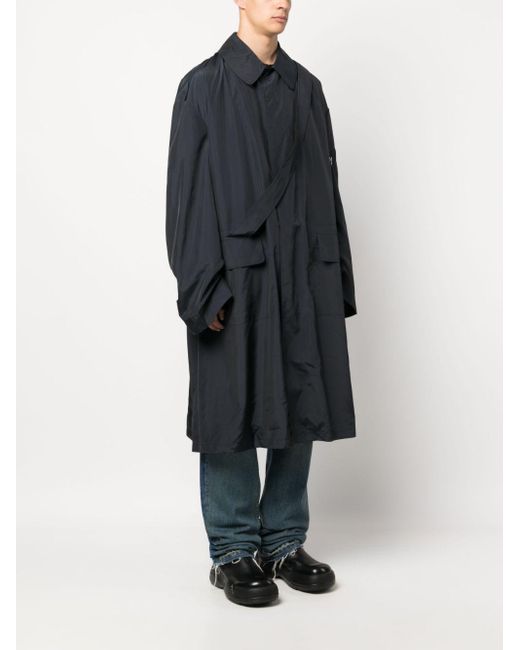 Random Identities Blue Raincoat With Strap for men