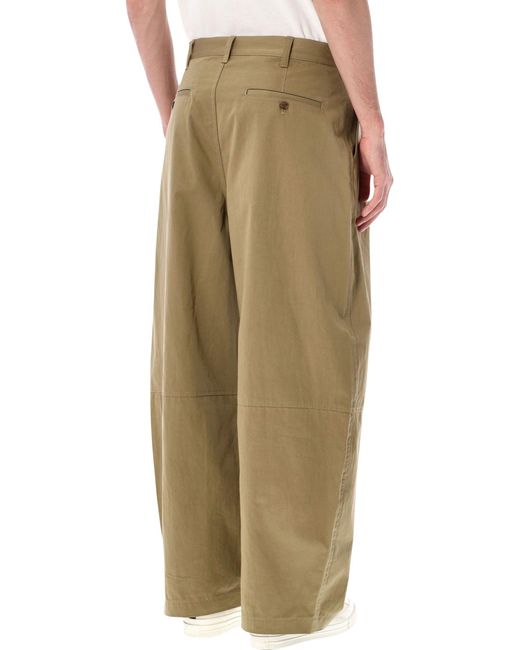 Comme des Garçons Natural Wide Leg Trousers Cotton for men