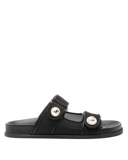 Jimmy Choo Black Fayence Patent Ledersandalen