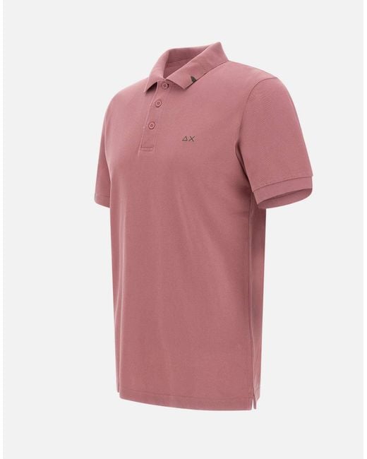 Sun 68 Pink Mauve Vintage Polo for men