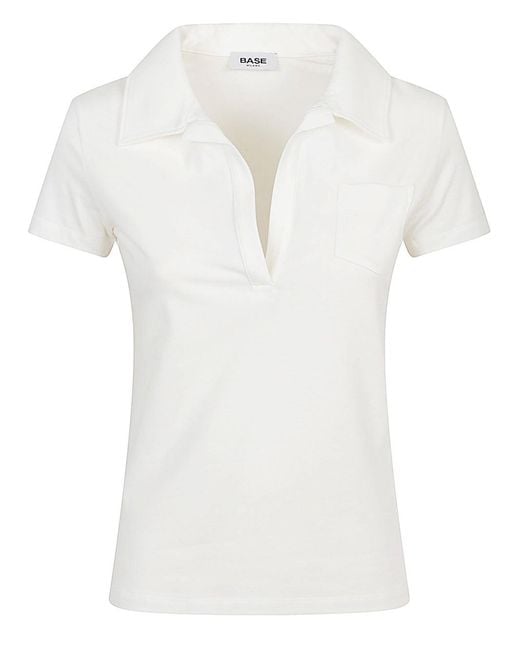 Base London White T-Shirts And Polos