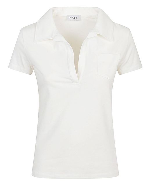 Polo de algodón Base London de color White