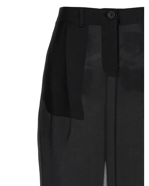 Khaite Black Lucian' Skirt
