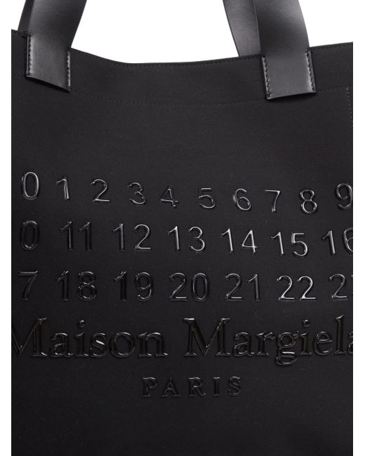 Maison Margiela Zwarte Textureerde Schoudertas in het Black