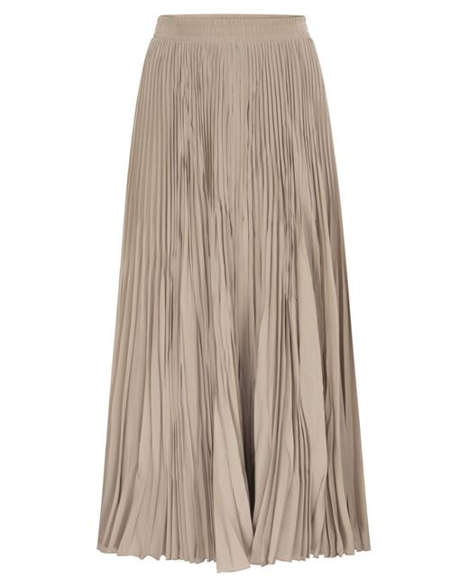 Weekend by Maxmara Natural Wkdfoggia Long Pleated Skirt