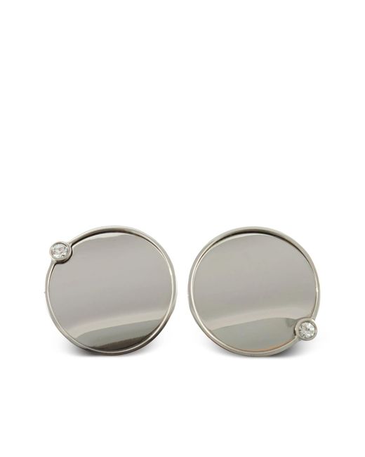 MM6 by Maison Margiela Gray Mirror Earrings