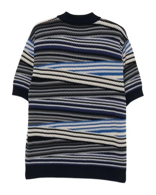 Missoni Blue Striped Polo