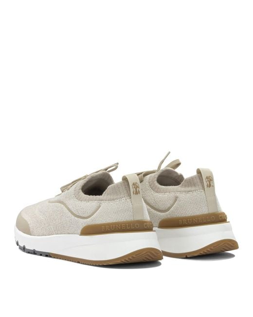 Brunello Cucinelli White Low Sneakers for men