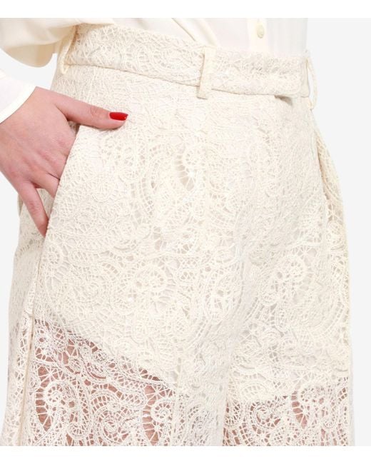 Pantalon beige SIMONA CORSELLINI en coloris White