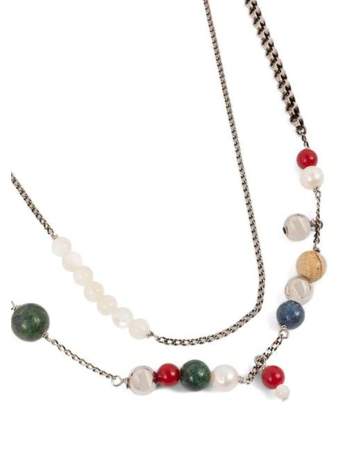 Dries Van Noten White Beaded Necklace