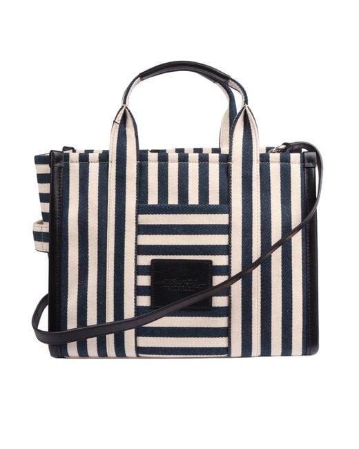Marc Jacobs White The Medium Tote 79.Cotton 11.Linen 9.Rayon Handbag