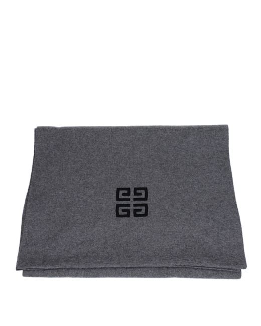 Givenchy Blue Wool Scarf