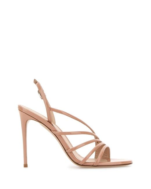 Le Silla Pink Skin Leather Scarlet Sandals